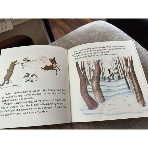 Walt Disney Bambi Read Along‎ Book ONLY NO Cassette Tape Excellent 1977 - Picture 13 of 16